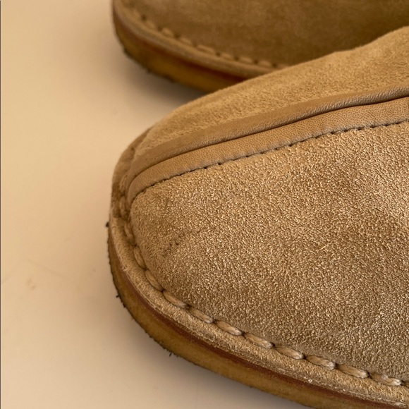 Lemaire | Beige Flat piped Suede Slippers Size 36 - Picture 7 of 8